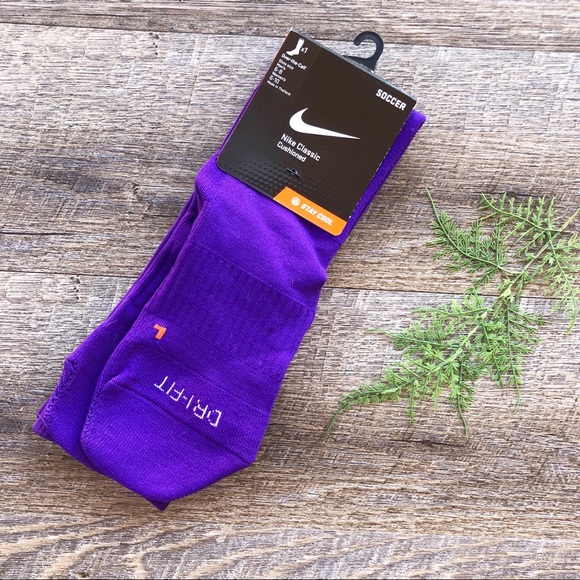 purple nike soccer socks